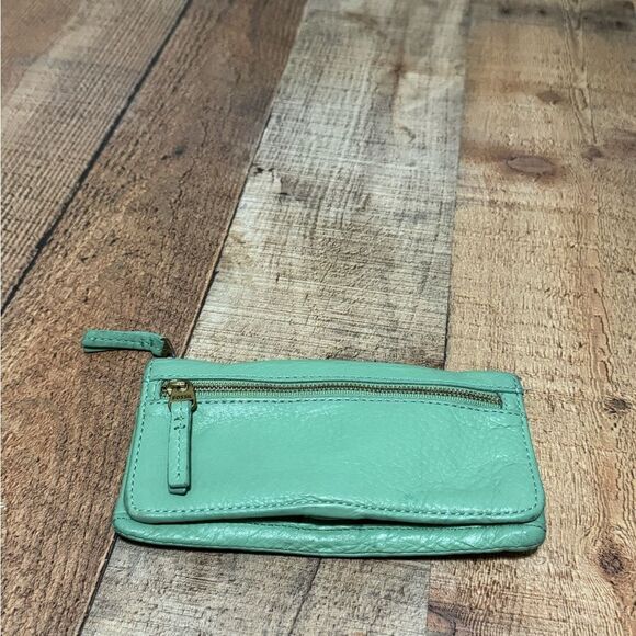 Fossil mint green leather wallet - Picture 6 of 7